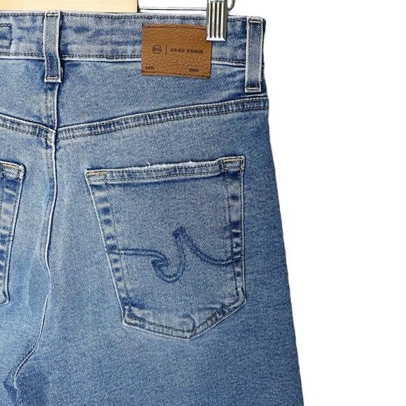 AG Adriano Goldschmied Saige Wide Leg Fray Crop High Rise Jeans - Picture 6 of 9